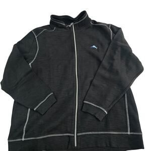 Tommy bahama 3XL sweater full zip mens black performance 6903